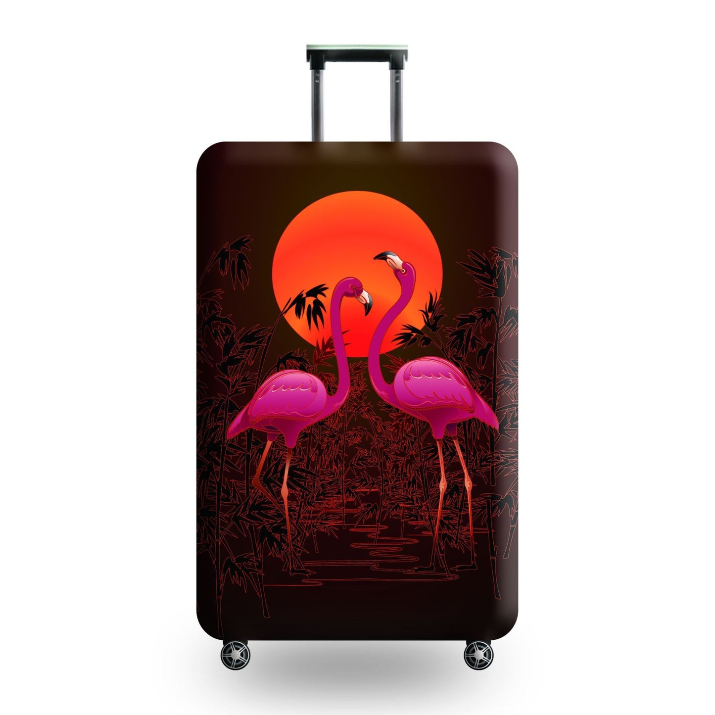 Unisex Hartschalenreisekoffer mit künstlerischem Flamingo-Motiv Brehn