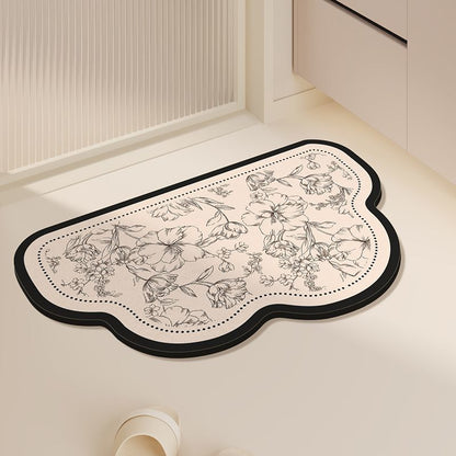 Elegante florale Druck Küchenmatte