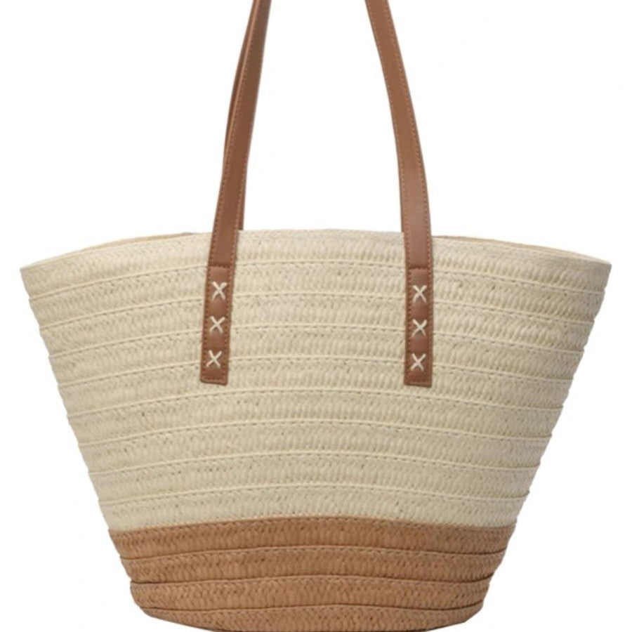 Strandtasche mit Robusten Ledergriffen Brehn