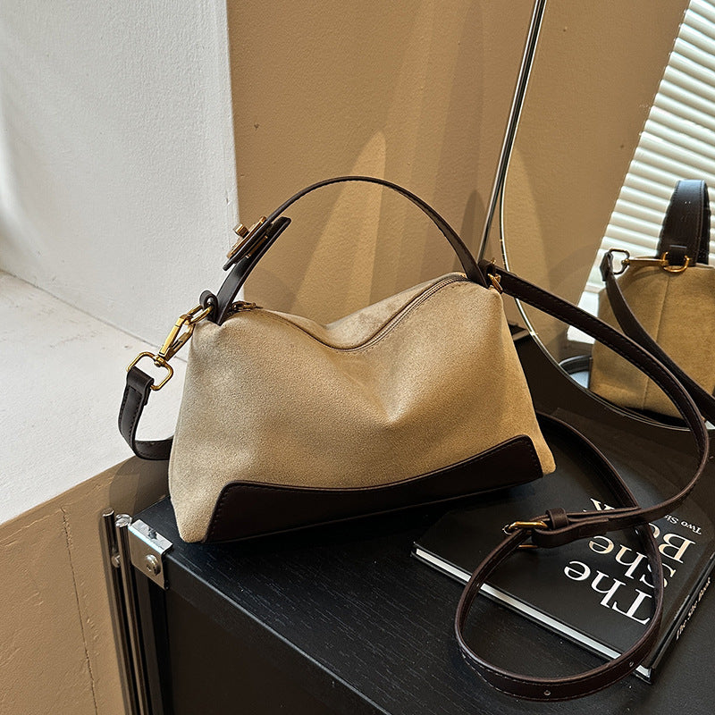 Wildleder Mini Bucket Handtasche