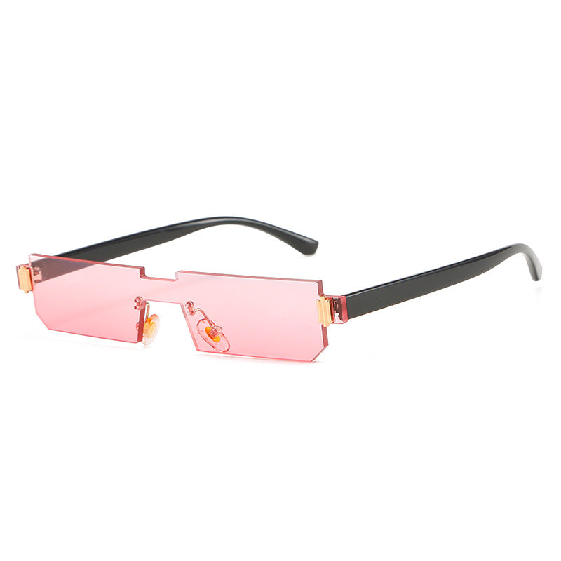 Damen modische geometrische Sonnenbrille mit feinem Rahmen Brehn