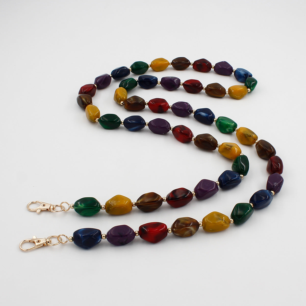 Chunky Beaded Brillen Kette Brehn