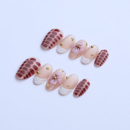 Floral Art Press-On Nail Set Brehn