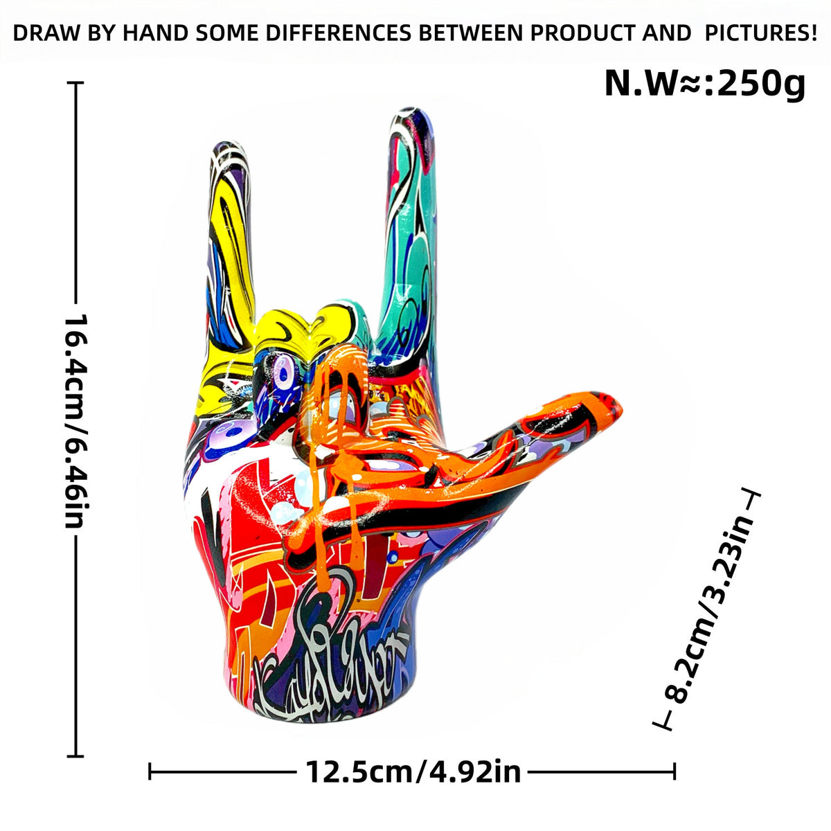 Bunte Hand-Skulptur Brehn