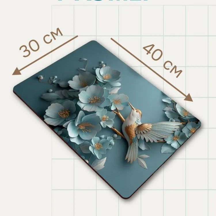 Dekorativer Floral Memory Foam Bereichsteppich