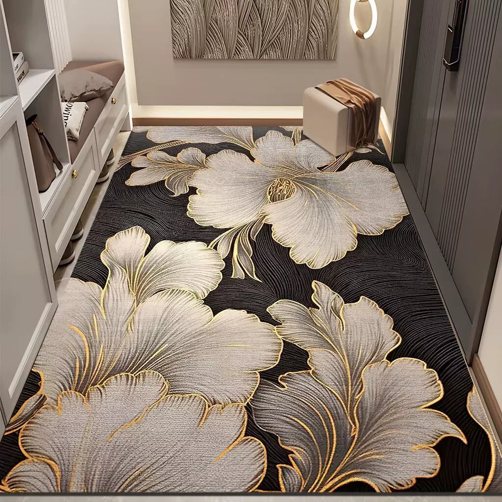 Luxuriöse Blumendesign Teppich