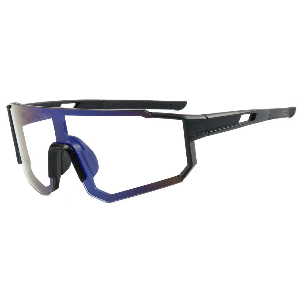 Damen sportliche Sonnenbrille im futuristischen Design mit breitem Sichtfeld Brehn