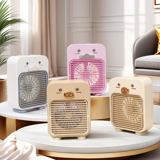 Damen Lustiger Mini-Tischventilator mit USB-Anschluss und flexibler Neigung Brehn