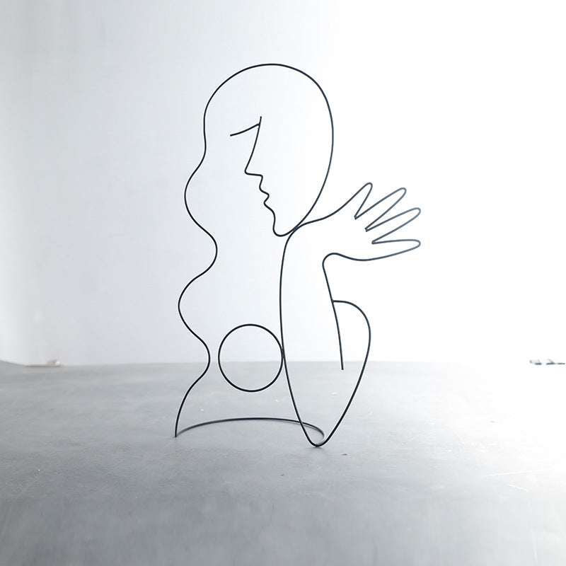 Künstlerische Linienkunstskulptur