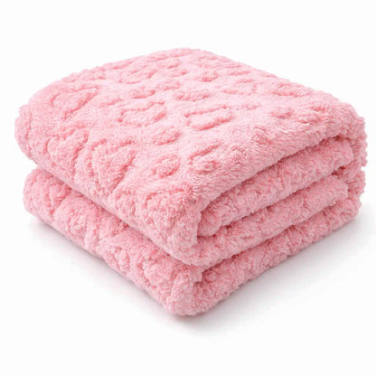 Damen Kuscheldecke mit Herzmuster Brehn