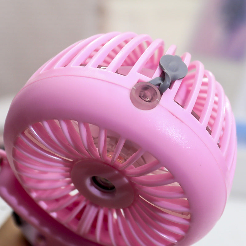 Tragbarer Mini-Lüfter für Damen mit Sprühfunktion und flexiblem Montagesystem Brehn