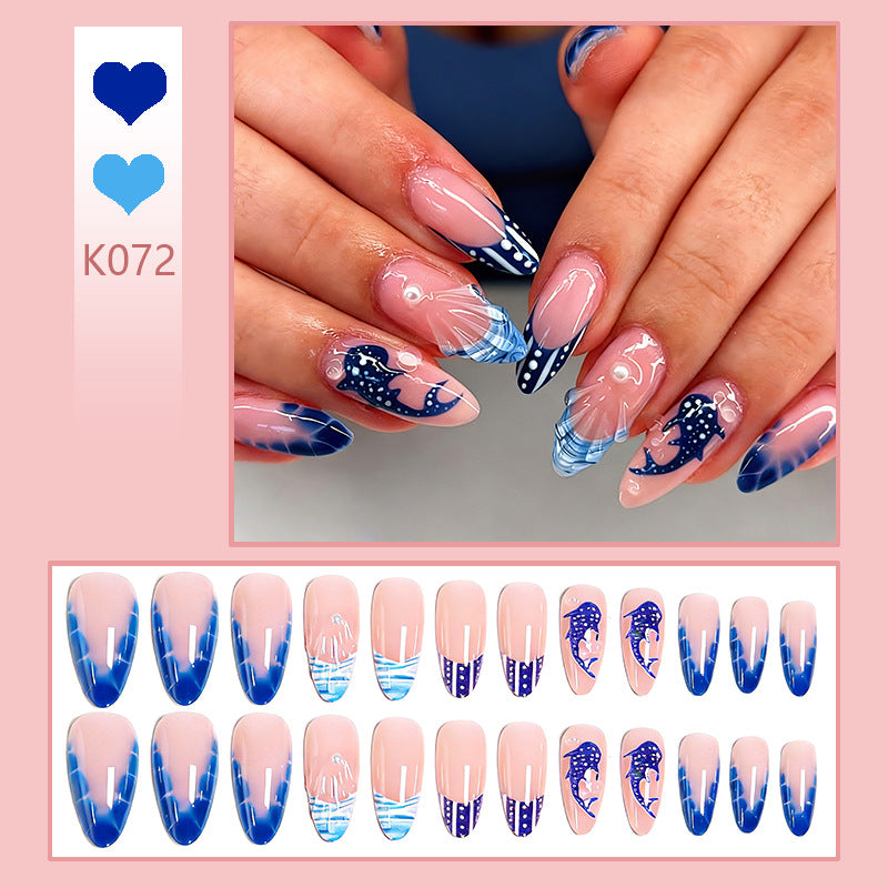 Kreatives Kunstnagelset mit maritimem Delfin-Design Brehn