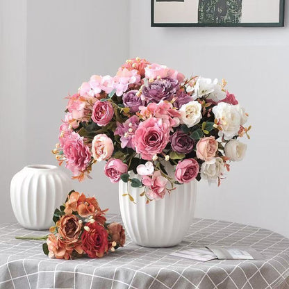 Lush Realistische Blumenstrauß Arrangement
