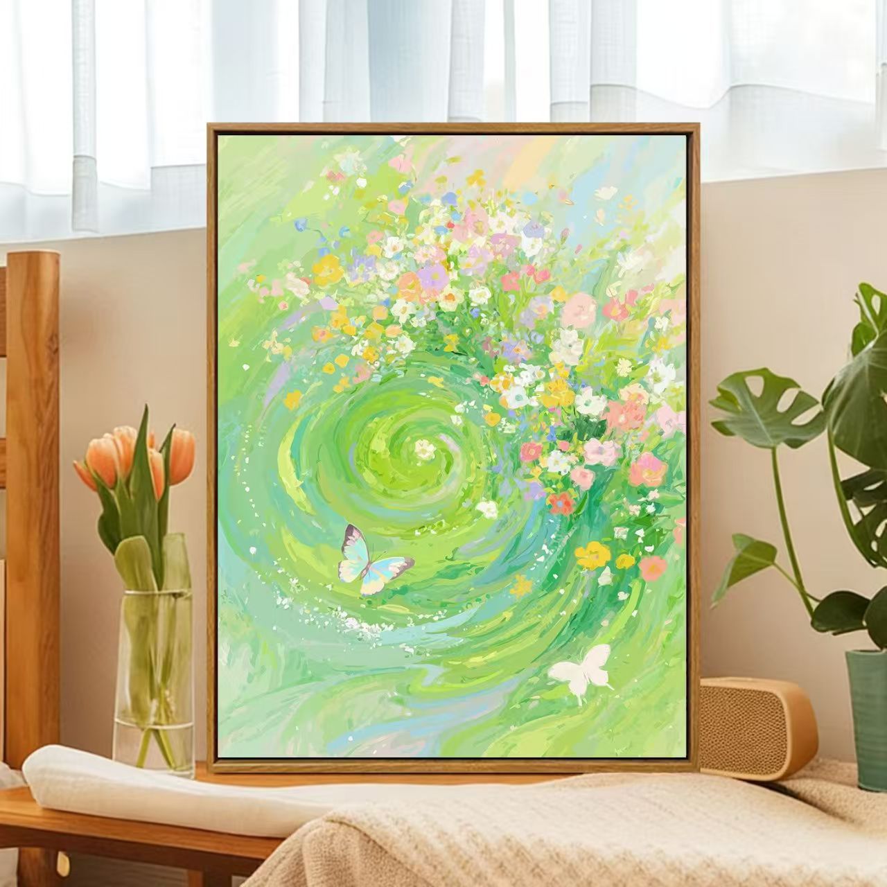 Floral Whirlwind Leinwandkunst Brehn