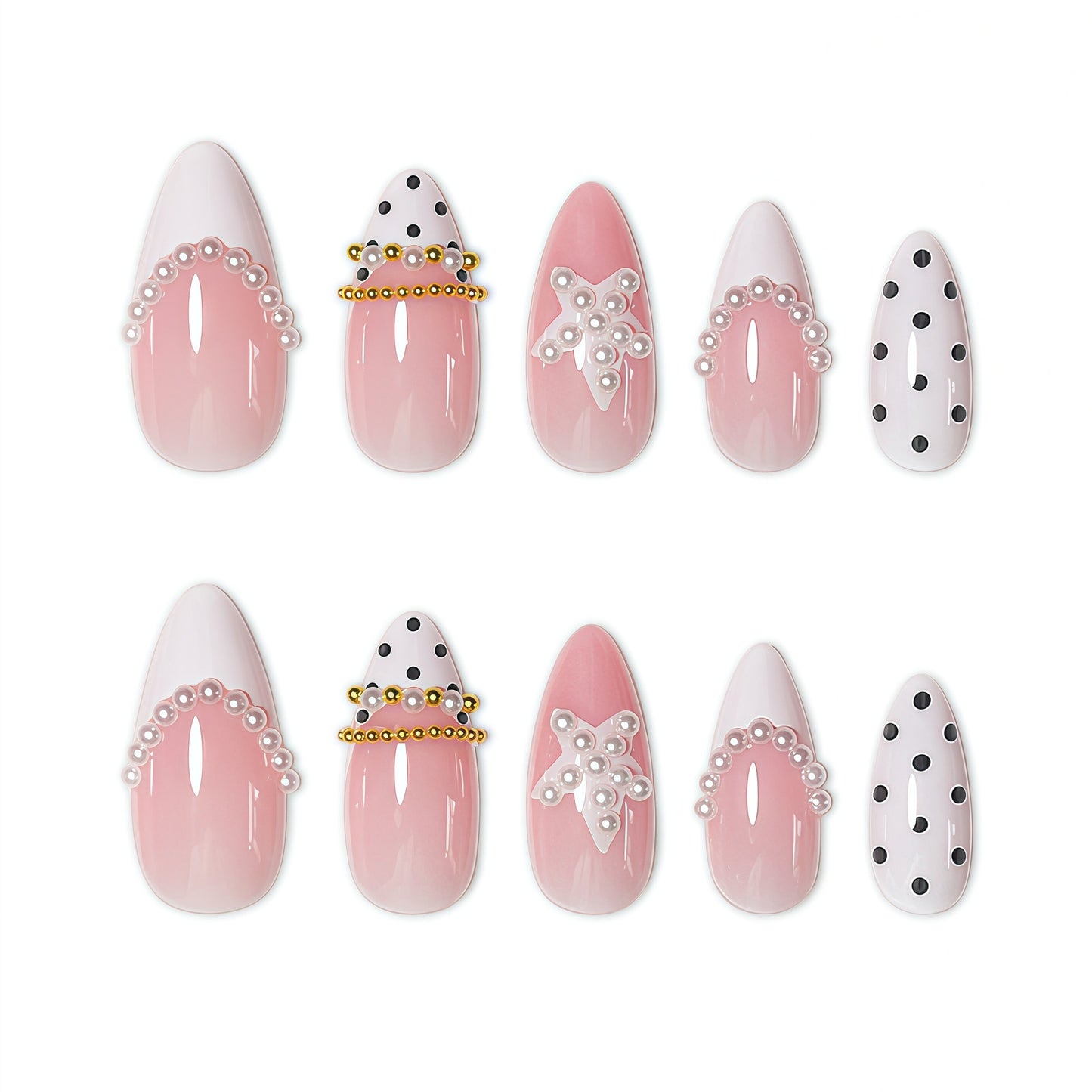 Stylische dekorative Stiletto-Nagelverlängerungen Brehn