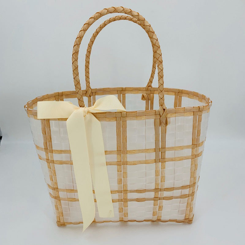 Dekorative Korbtasche mit Eleganter Schleife Brehn