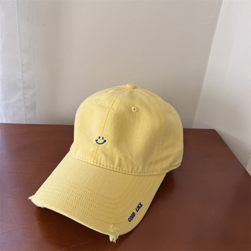 Damen Freizeit Smiley-bestickte Mütze Brehn