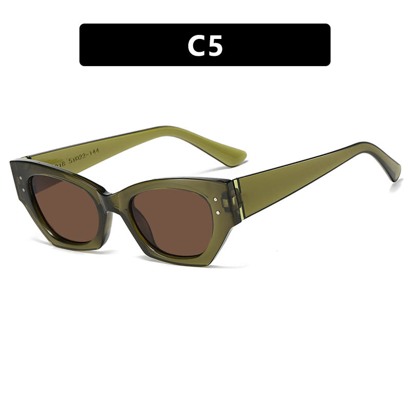 Damen trendige Cat-Eye Sonnenbrille mit elegantem Kunststoffrahmen Brehn
