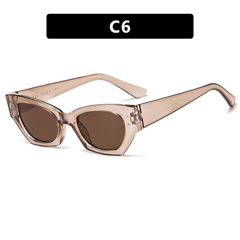 Damen trendige Cat-Eye Sonnenbrille mit elegantem Kunststoffrahmen Brehn