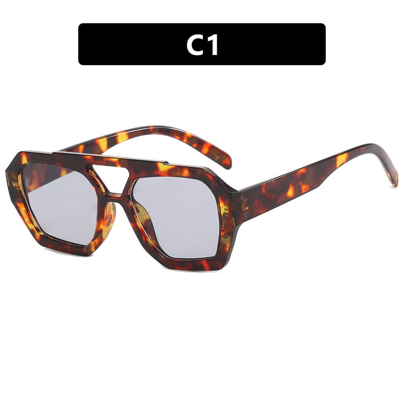 Damen geometrische Sonnenbrille aus robustem Kunststoff mit polarisierten Gläsern Brehn