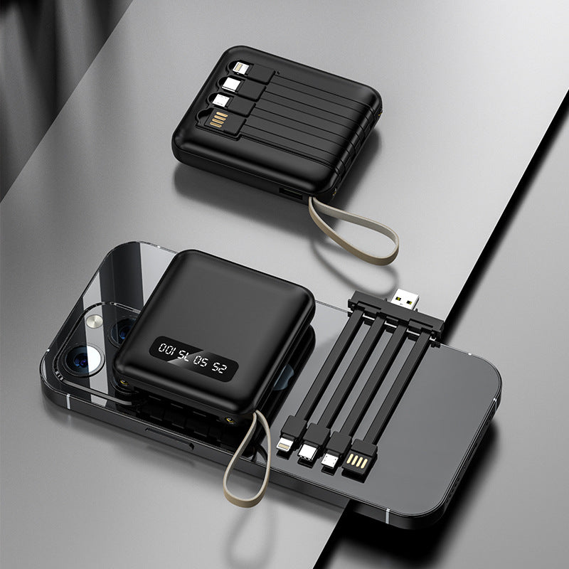 Multifunktionale Powerbank mit Integriertem Kabel Brehn