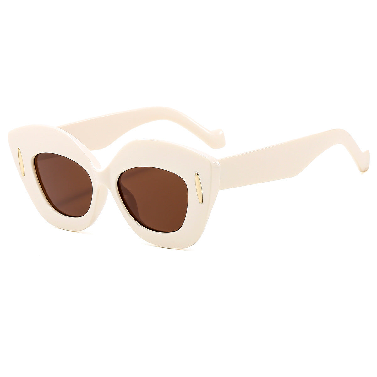 Damen Cat-Eye Sonnenbrille mit luxuriösen Designelementen Brehn
