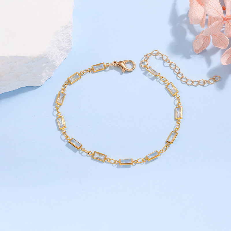Elegante Glas-Ketten-Armband Brehn