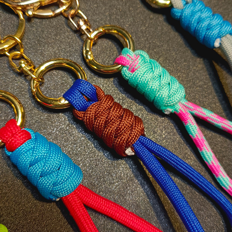 Bunter Geflochtener Schlüsselanhänger Halter Brehn