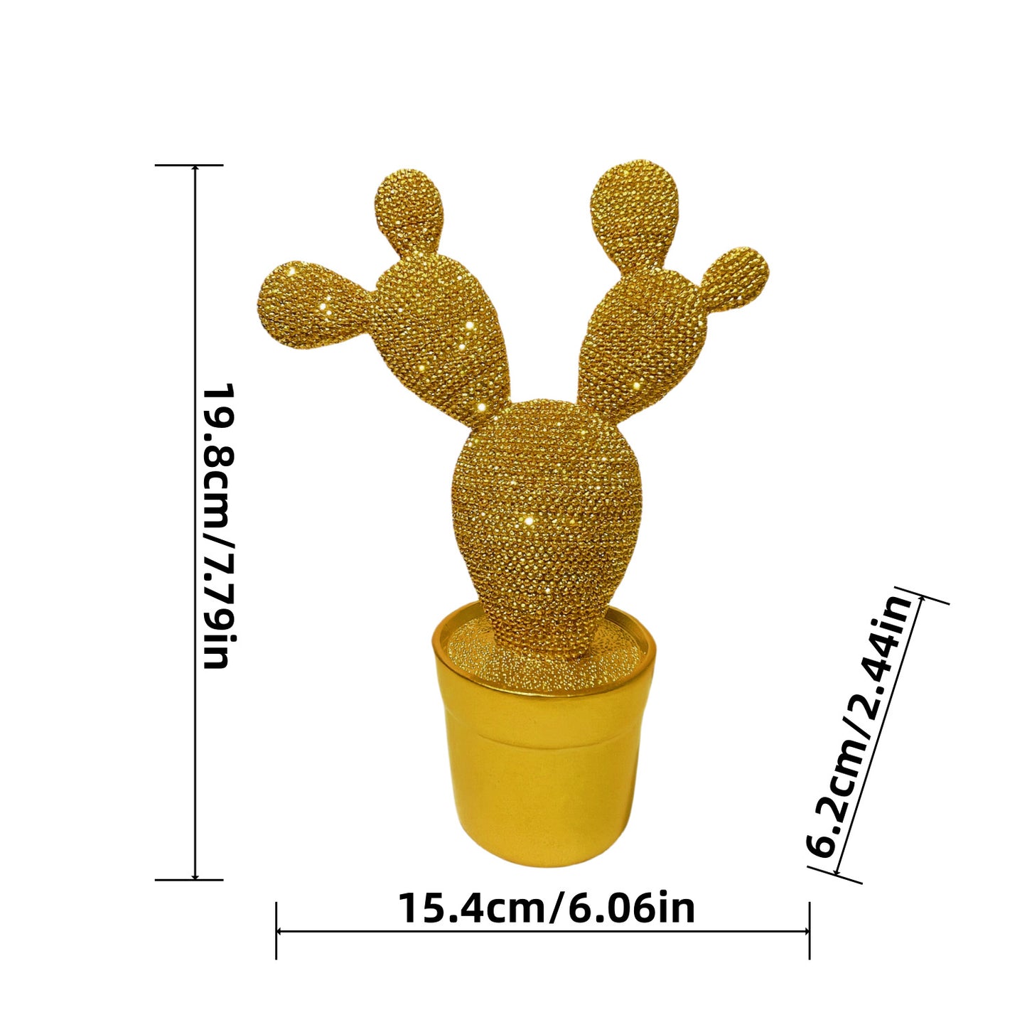 Glitzernde Kaktus Deko Figur Brehn