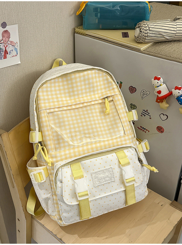 Hübscher Karo-Schulrucksack