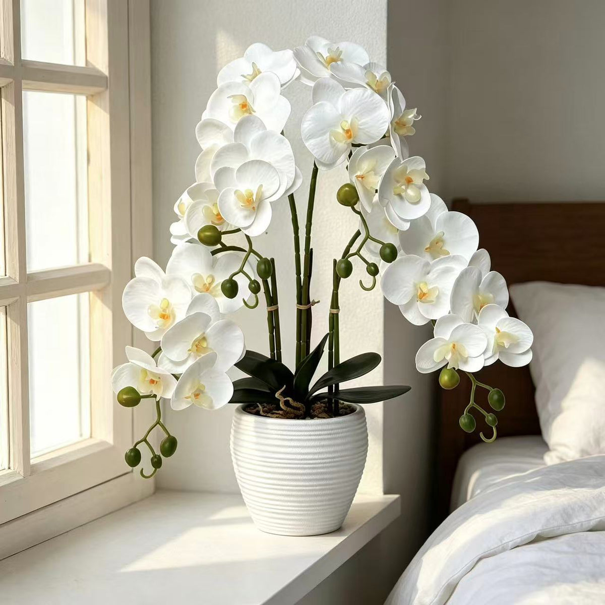 Dekorative künstliche Orchideenarrangement für die Innenraumdekoration
