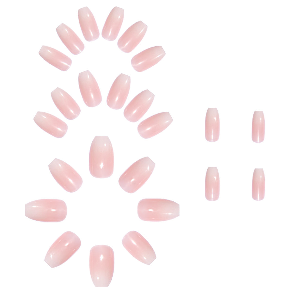 Kunstnagelset mit elegantem Ombre-Effekt Brehn