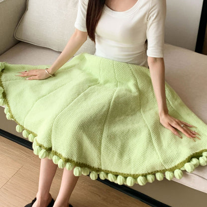 Kuscheldecke Mit Verspielten Pompons Brehn