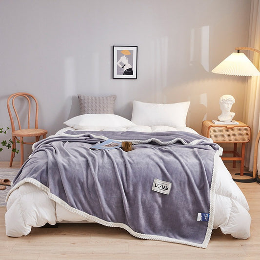 Damen weiche Plüsch-Decke mit verspieltem Design Brehn