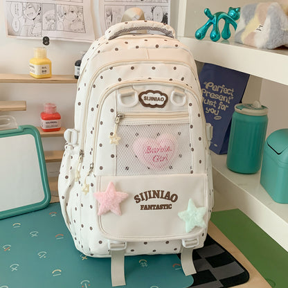 Stylische Pünktchen Schultasche Brehn