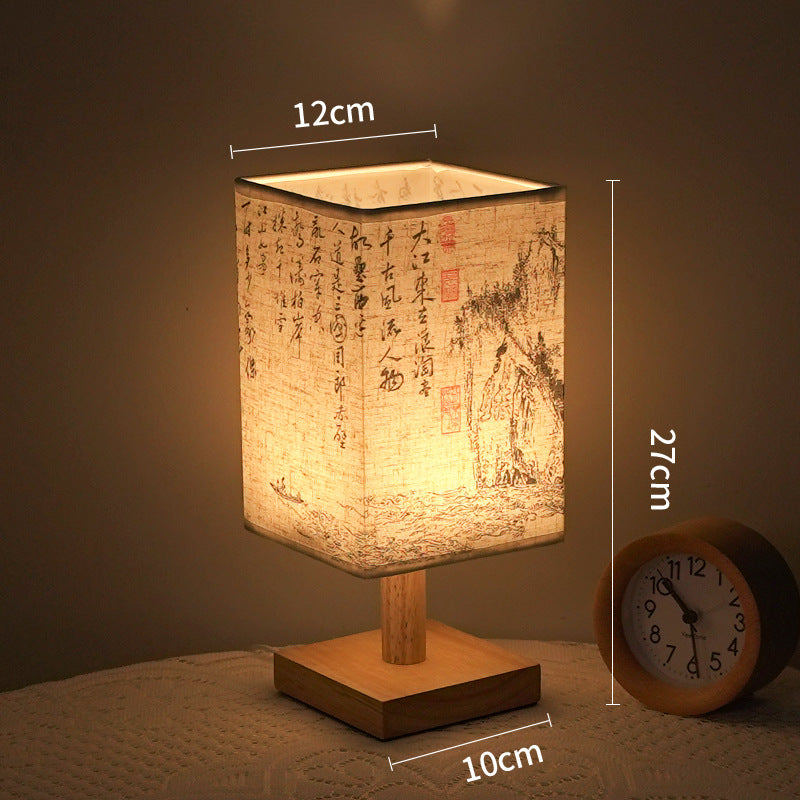 Zeitgenössische asiatisch inspirierte Tischlampe