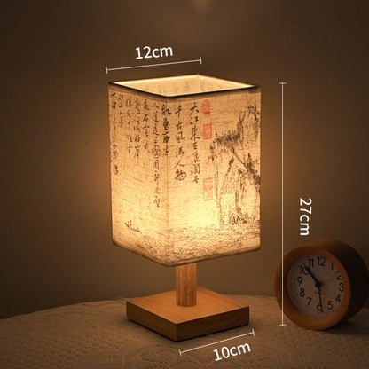 Zeitgenössische asiatisch inspirierte Tischlampe