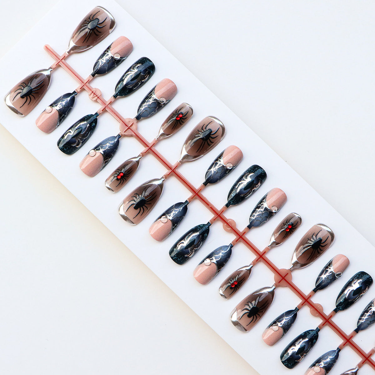Premium Halloween-Themen Press-On Nagelkunst