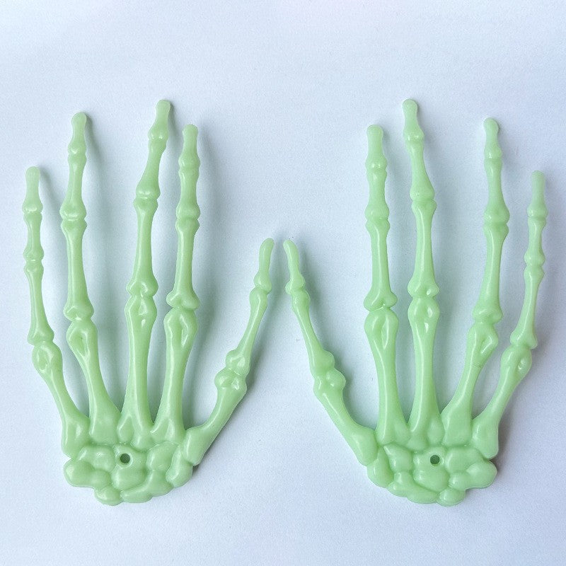 Bewegliche Skelett-Hand Erdspieße für Halloween-Gartendekoration aus wetterfestem Kunststoff