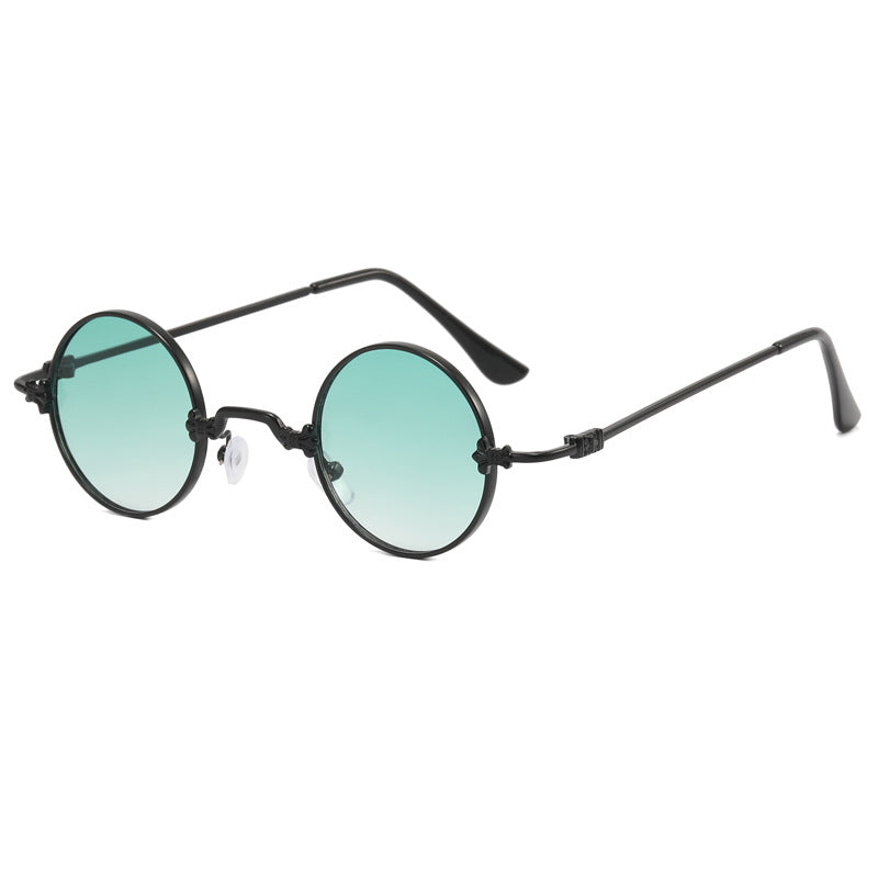 Damen modische runde Brille mit hochwertigem Metallrahmen und flexiblen Bügeln Brehn