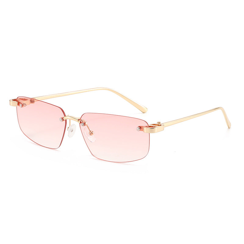 Damen modische rechteckige Sonnenbrille mit minimalistischem Rahmen Brehn