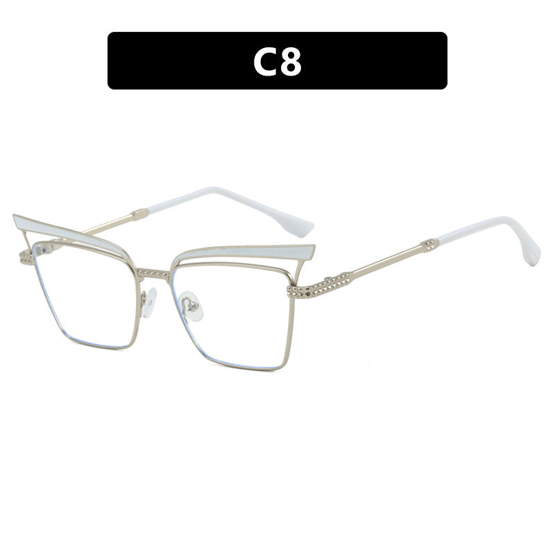 Damen quadratische Designer-Brille mit filigranem Metallrahmen Brehn