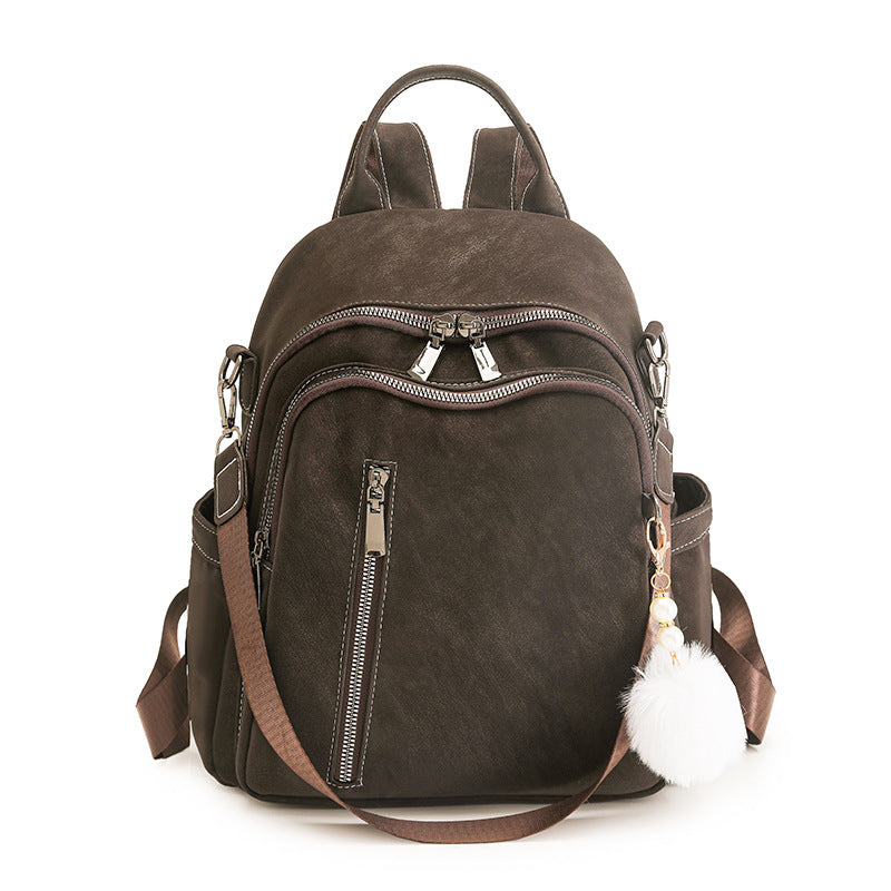 Stilvoller Multi-Taschen Kunstleder Rucksack Brehn