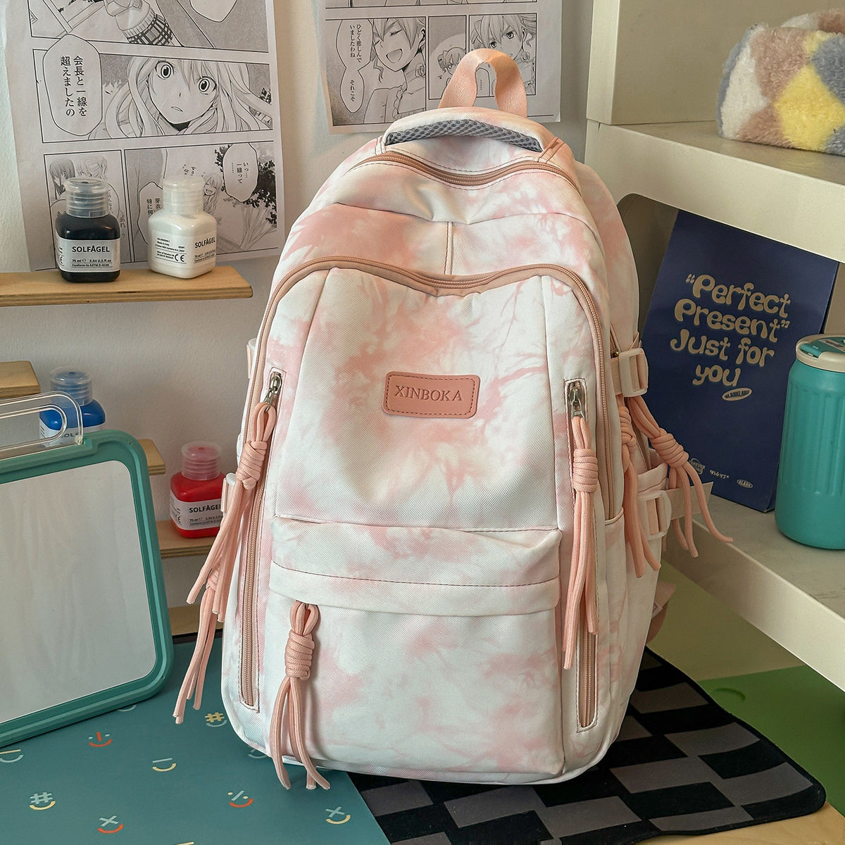Trendige Marmor-Muster-Rucksack Brehn
