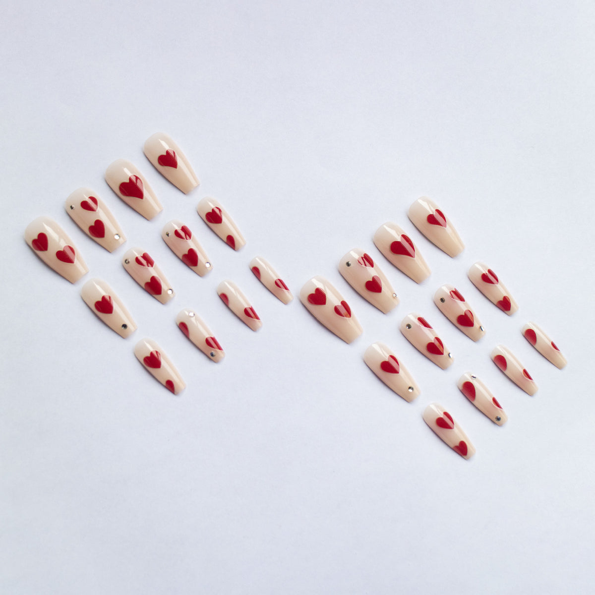 Herz-musteriges Gel-Nagelkunst-Kit