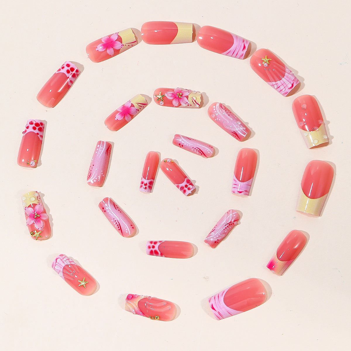 Artistic Floral Nail Art Set Brehn