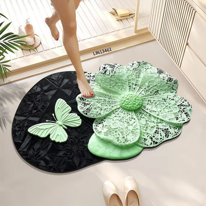 Dekorative florale Badmatte
