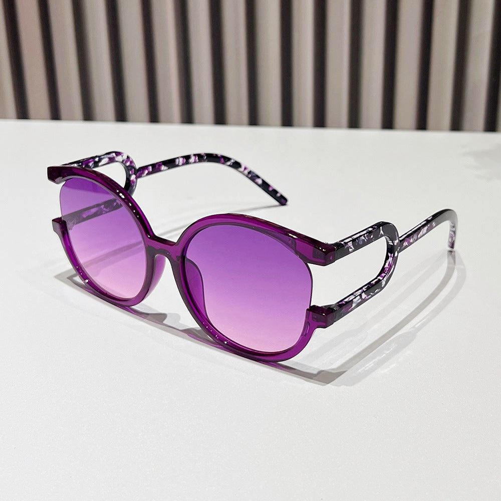 Avant-Garde Zirkuläre Rahmen Sonnenbrille Brehn