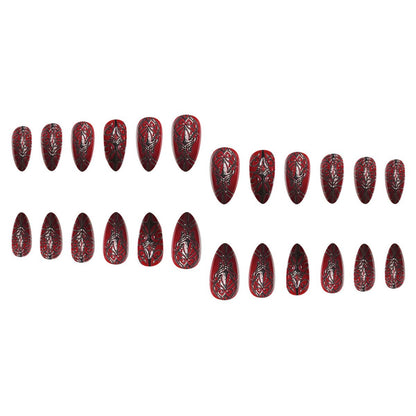 Gothic-inspirierten Stiletto Press-On Nagelverlängerungen Brehn