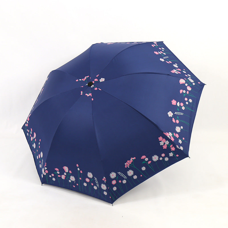 Damen Regenschirm mit floralen Akzenten Brehn